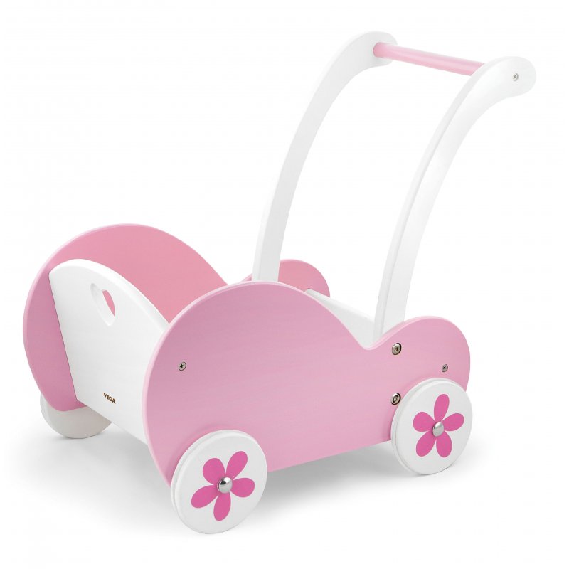 wózek dla lalek z drewna, viga toys