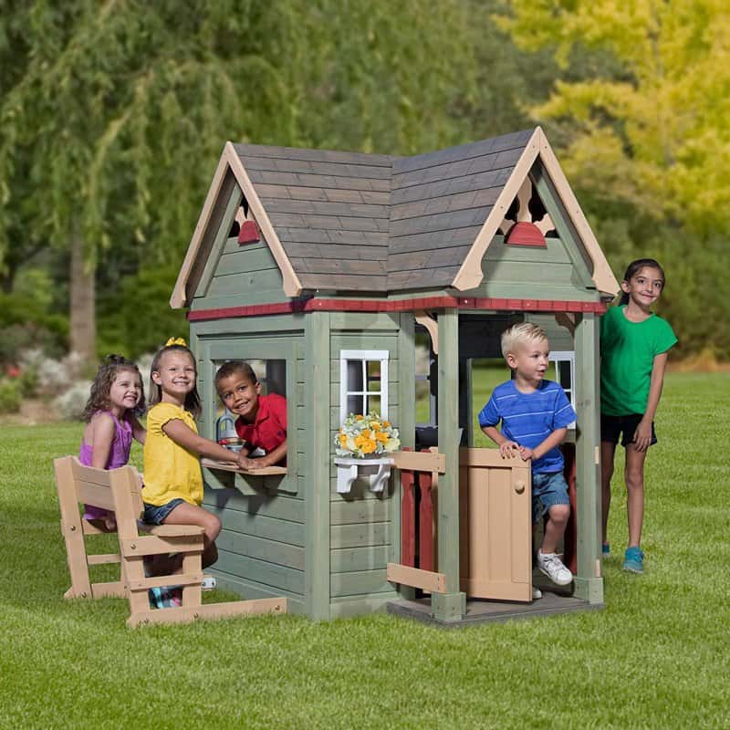 drewniany domek dla dzieci, domek ogrodowy, domek drewwniany, brykacze.pl, backyard discovery, zabawki ogrodowe